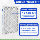 16x25x1 MERV 8 Pleated Furnace and Air Conditioning Filter. Case of 12 Made in Canada.